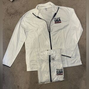 Two Olympic white jackets NWOT